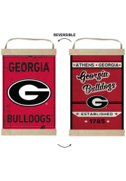 KH Sports Fan Georgia Bulldogs Faux Rusted Reversible Banner Sign