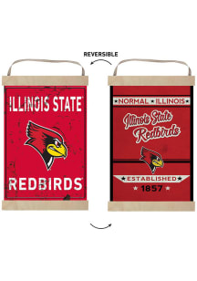 KH Sports Fan Illinois State Redbirds Faux Rusted Reversible Banner Sign