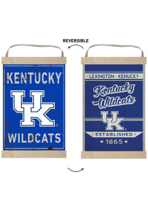 KH Sports Fan Kentucky Wildcats Faux Rusted Reversible Banner Sign