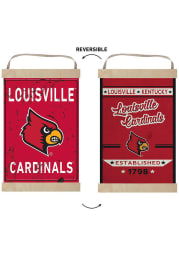 KH Sports Fan Louisville Cardinals Faux Rusted Reversible Banner Sign