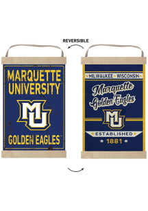 KH Sports Fan Marquette Golden Eagles Faux Rusted Reversible Banner Sign