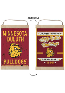 KH Sports Fan UMD Bulldogs Faux Rusted Reversible Banner Sign