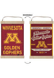 KH Sports Fan Minnesota Golden Gophers Faux Rusted Reversible Banner Sign