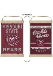 KH Sports Fan Missouri State Bears Faux Rusted Reversible Banner Sign