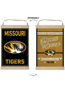 KH Sports Fan Missouri Tigers Faux Rusted Reversible Banner Sign