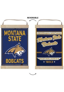 KH Sports Fan Montana State Bobcats Faux Rusted Reversible Banner Sign