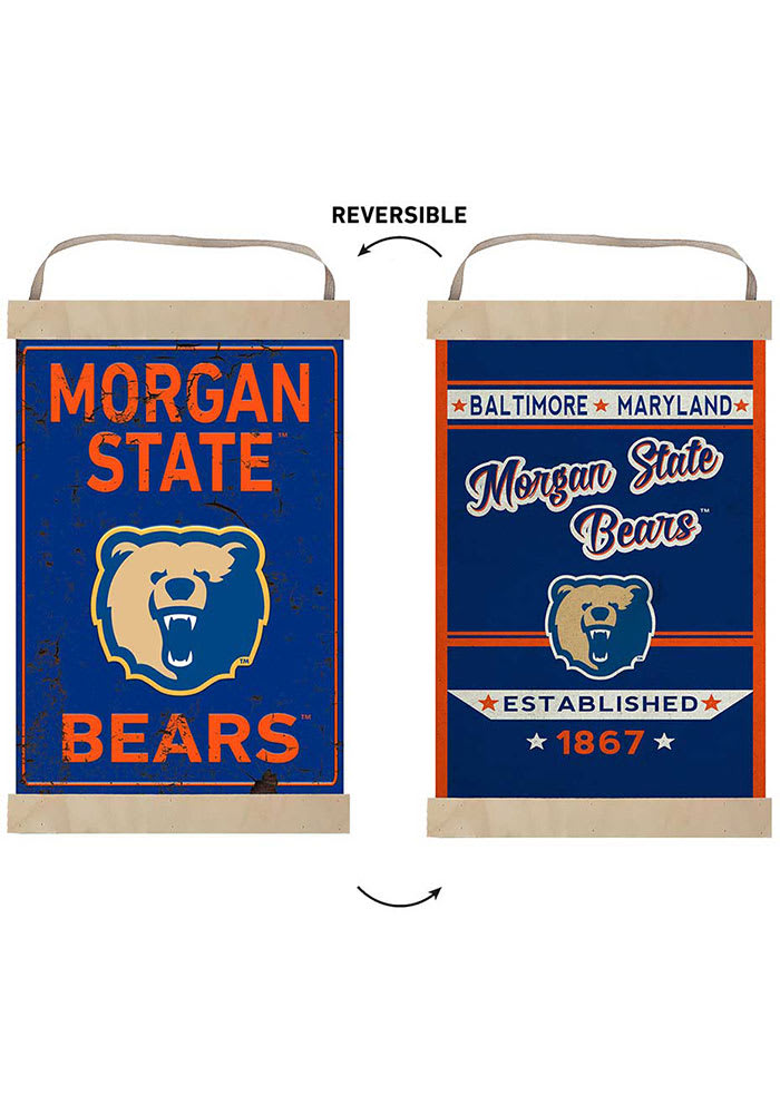 KH Sports Fan Morgan State Bears Faux Rusted Reversible Banner Sign