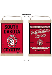KH Sports Fan South Dakota Coyotes Faux Rusted Reversible Banner Sign