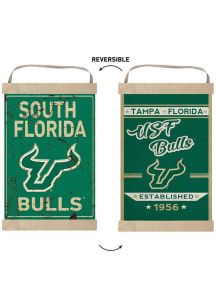 KH Sports Fan South Florida Bulls Faux Rusted Reversible Banner Sign