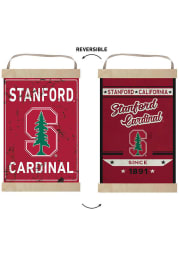 KH Sports Fan Stanford Cardinal Faux Rusted Reversible Banner Sign