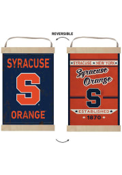 KH Sports Fan Syracuse Orange Faux Rusted Reversible Banner Sign