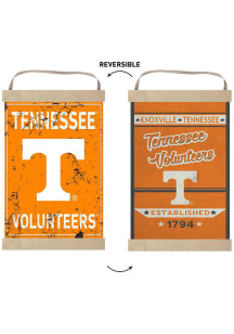 KH Sports Fan Tennessee Volunteers Faux Rusted Reversible Banner Sign