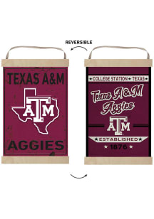 KH Sports Fan Texas A&amp;M Aggies Faux Rusted Reversible Banner Sign