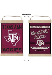 KH Sports Fan Texas A&M Aggies Faux Rusted Reversible Banner Sign