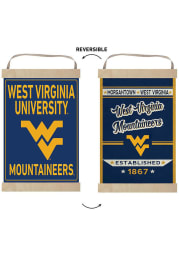 KH Sports Fan West Virginia Mountaineers Faux Rusted Reversible Banner Sign