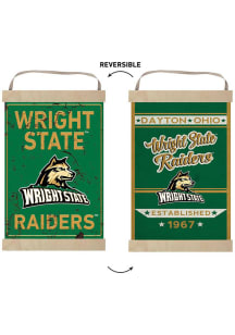 KH Sports Fan Wright State Raiders Faux Rusted Reversible Banner Sign