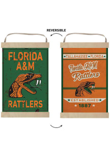 KH Sports Fan Florida A&amp;M Rattlers Faux Rusted Reversible Banner Sign
