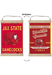 KH Sports Fan Jacksonville State Gamecocks Faux Rusted Reversible Banner Sign