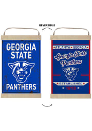 KH Sports Fan Georgia State Panthers Faux Rusted Reversible Banner Sign
