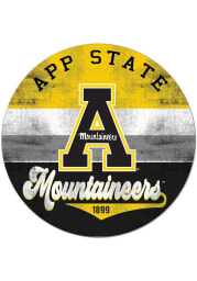 KH Sports Fan Appalachian State Mountaineers 20x20 Retro Multi Color Circle Sign