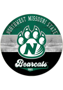 KH Sports Fan Northwest Missouri State Bearcats 20x20 Retro Multi Color Circle Sign