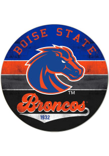 KH Sports Fan Boise State Broncos 20x20 Retro Multi Color Circle Sign