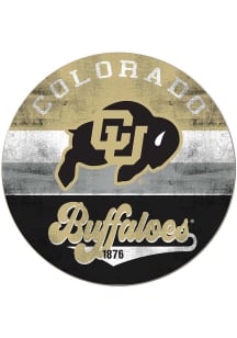 KH Sports Fan Colorado Buffaloes 20x20 Retro Multi Color Circle Sign
