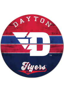 KH Sports Fan Dayton Flyers 20x20 Retro Multi Color Circle Sign