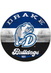KH Sports Fan Drake Bulldogs 20x20 Retro Multi Color Circle Sign