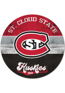 KH Sports Fan St Cloud State Huskies 20x20 Retro Multi Color Circle Sign