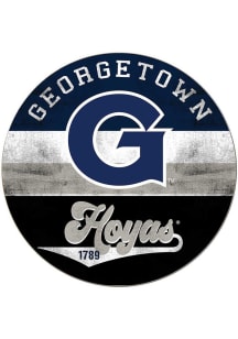 KH Sports Fan Georgetown Hoyas 20x20 Retro Multi Color Circle Sign