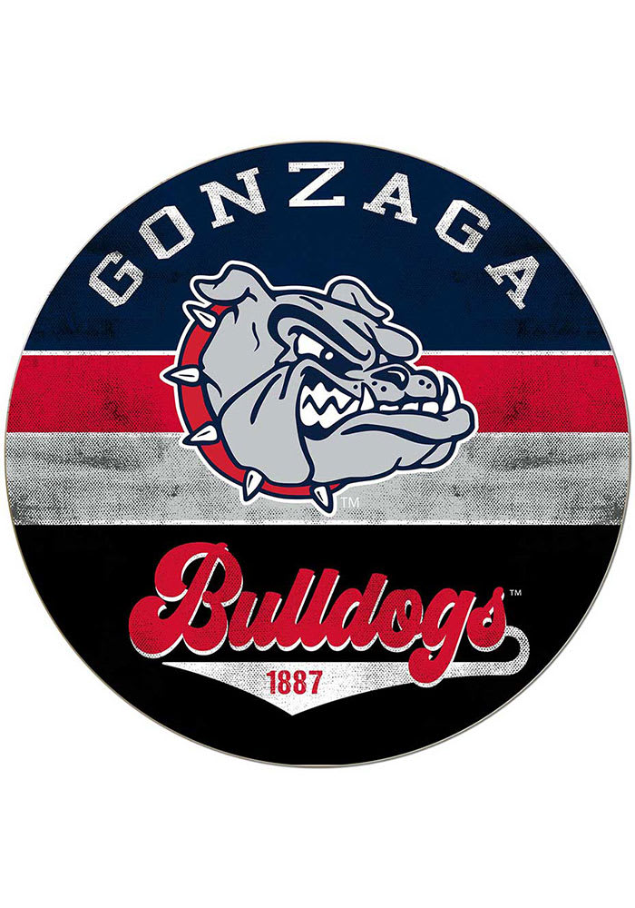 KH Sports Fan Gonzaga Bulldogs 20x20 Retro Multi Color Circle Sign