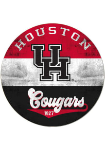 KH Sports Fan Houston Cougars 20x20 Retro Multi Color Circle Sign