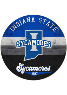 KH Sports Fan Indiana State Sycamores 20x20 Retro Multi Color Circle Sign