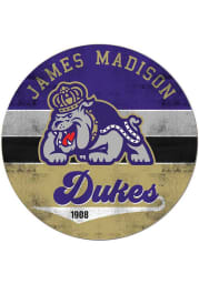 KH Sports Fan James Madison Dukes 20x20 Retro Multi Color Circle Sign