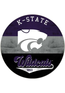 KH Sports Fan K-State Wildcats 20x20 Retro Multi Color Circle Sign