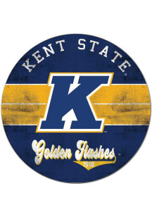 KH Sports Fan Kent State Golden Flashes 20x20 Retro Multi Color Circle Sign