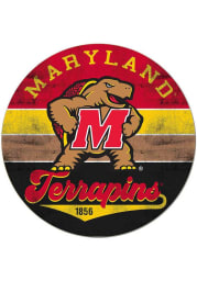 KH Sports Fan Maryland Terrapins 20x20 Retro Multi Color Circle Sign