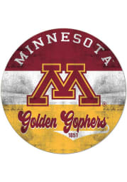 KH Sports Fan Minnesota Golden Gophers 20x20 Retro Multi Color Circle Sign