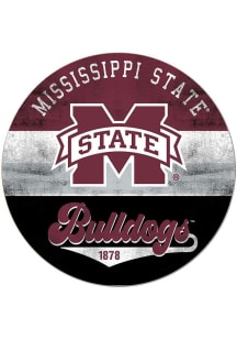 KH Sports Fan Mississippi State Bulldogs 20x20 Retro Multi Color Circle Sign