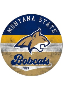KH Sports Fan Montana State Bobcats 20x20 Retro Multi Color Circle Sign