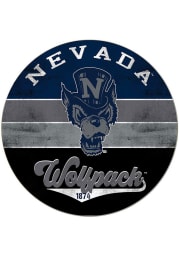 KH Sports Fan Nevada Wolf Pack 20x20 Retro Multi Color Circle Sign