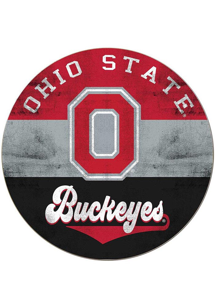 KH Sports Fan Ohio State Buckeyes 20x20 Retro Multi Color Circle Sign