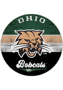 KH Sports Fan Ohio Bobcats 20x20 Retro Multi Color Circle Sign