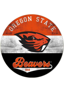 KH Sports Fan Oregon State Beavers 20x20 Retro Multi Color Circle Sign