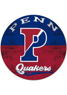 KH Sports Fan Pennsylvania Quakers 20x20 Retro Multi Color Circle Sign