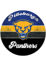 KH Sports Fan Pitt Panthers 20x20 Retro Multi Color Circle Sign
