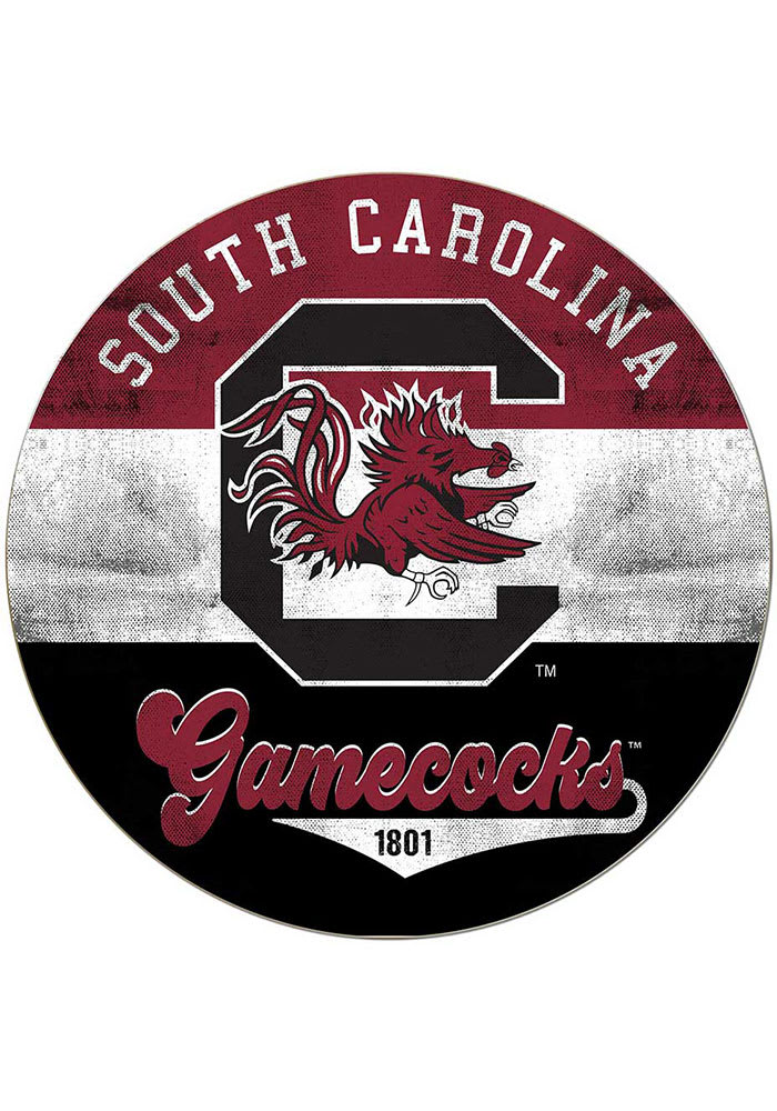 KH Sports Fan South Carolina Gamecocks 20x20 Retro Multi Color Circle Sign