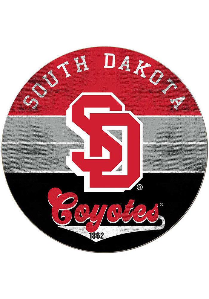 KH Sports Fan South Dakota Coyotes 20x20 Retro Multi Color Circle Sign