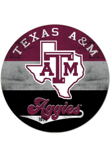 KH Sports Fan Texas A&amp;M Aggies 20x20 Retro Multi Color Circle Sign